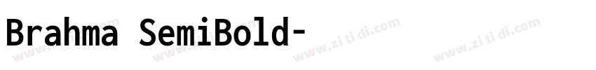 Brahma SemiBold字体转换